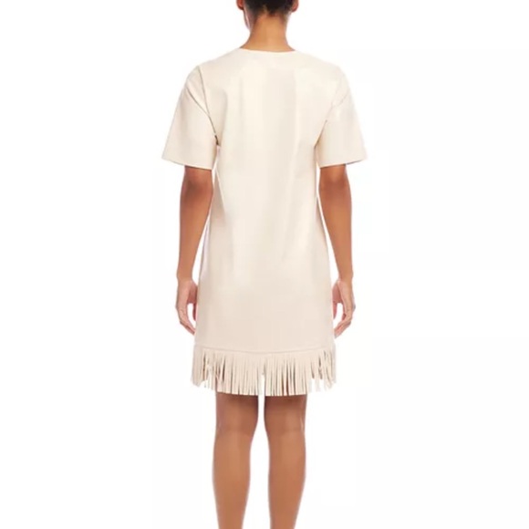 Karen Kane V-Neck Fringe Dress NWT - Picture 3 of 5